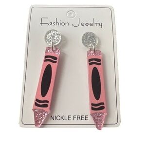 4. Crayons 🖍️ earrings back to school cuties